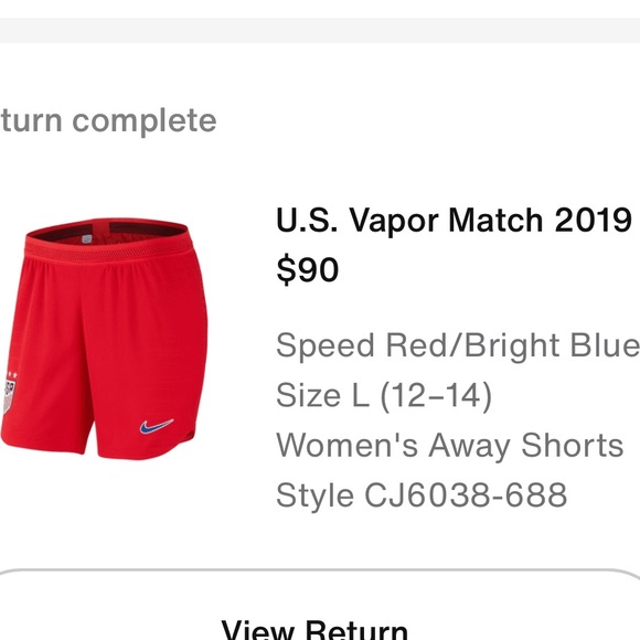 Nike USWNT authorized match shorts NWOT 2019 - Picture 2 of 2
